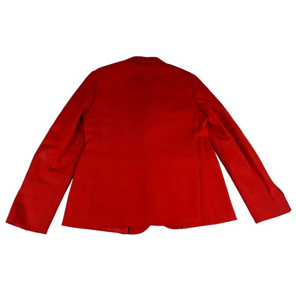 Vintage JG Hook Blazer Jacket Coat Women's 10 Red Gold Anchor Buttons Nautical - Picture 8 of 10